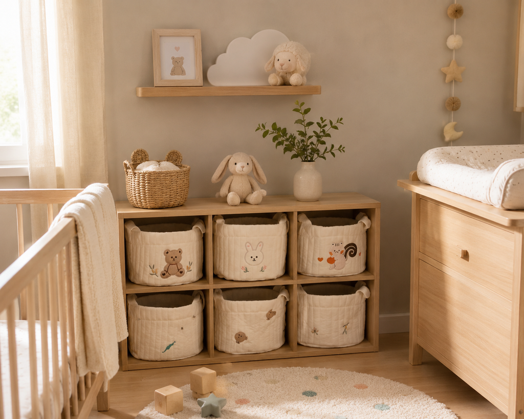 Panier de Rangement Bébé en Coton