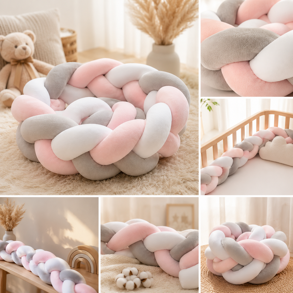 Tresse en Cotons. Décoration Douce pour Chambre Bébé