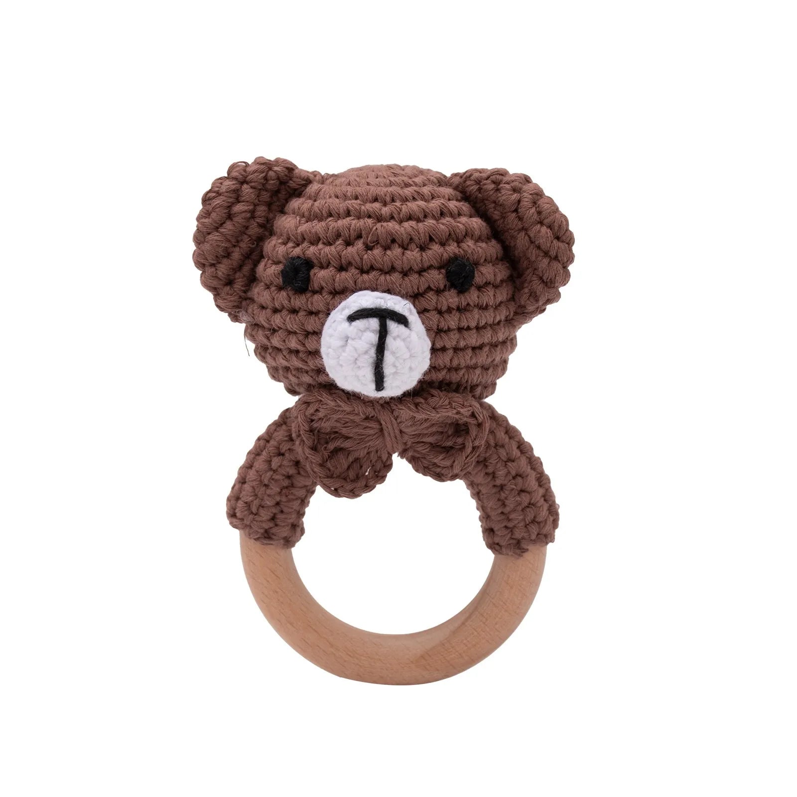 Hochet Bébé en Bois & Crochet
