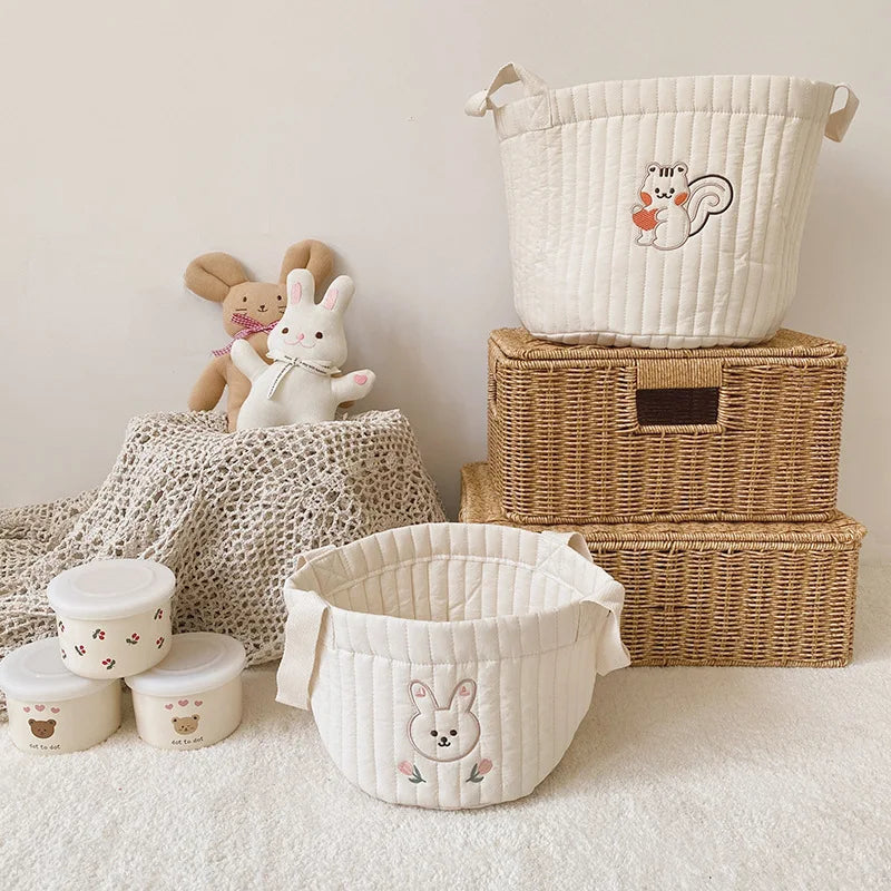 Panier de Rangement Bébé en Coton