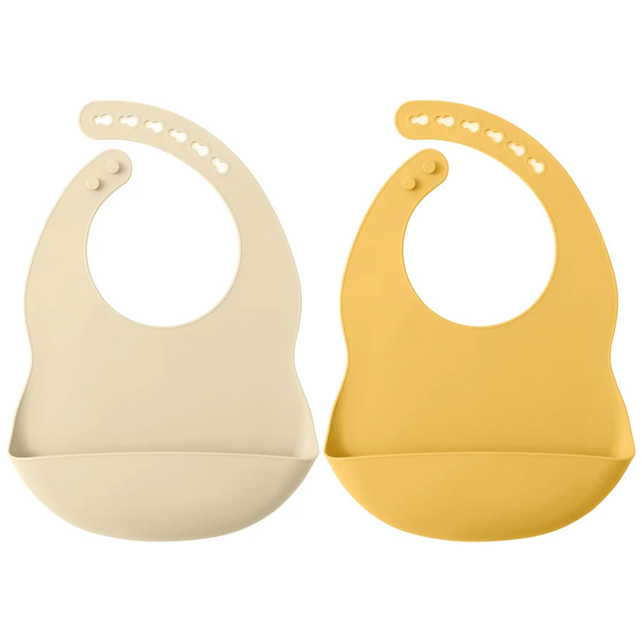 Bavoir bébé en silicone avec récupérateur
