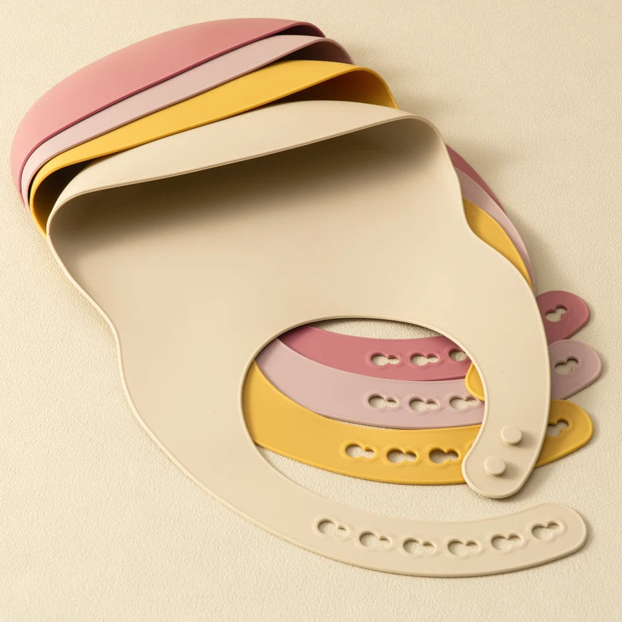Bavoir bébé en silicone avec récupérateur