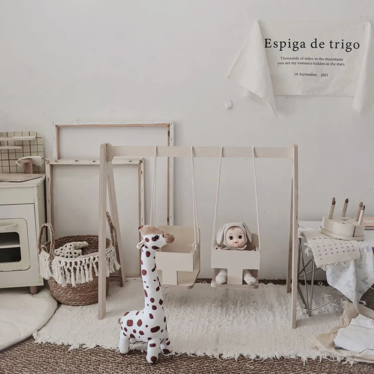Grande peluche girafe