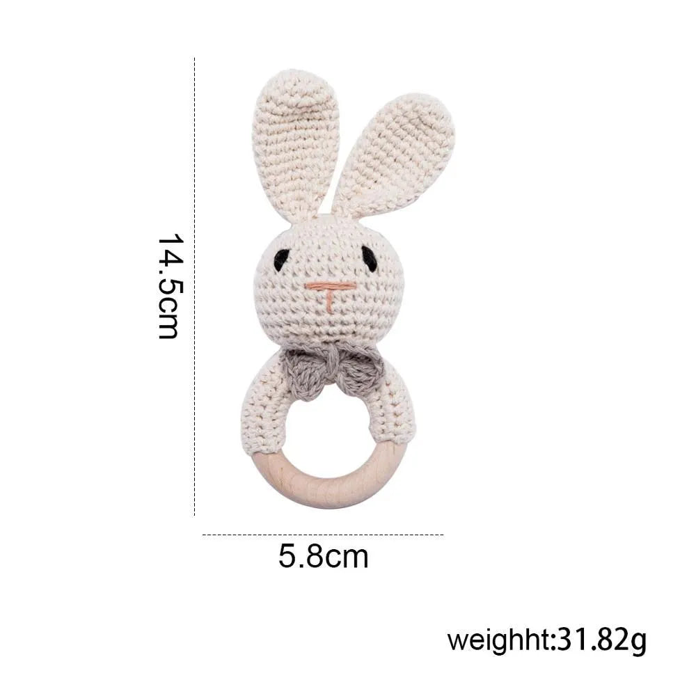 Hochet Bébé en Bois & Crochet