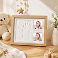 Cadre Souvenir Naissance – Empreintes de Pieds & Photos de Bébé