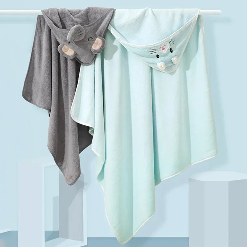 Cape de bain à capuche bébé