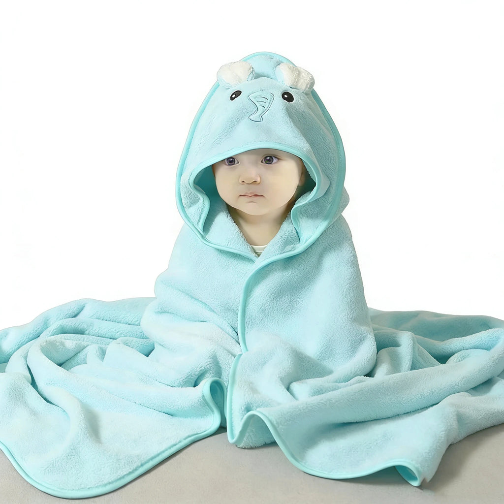 Cape de bain à capuche bébé