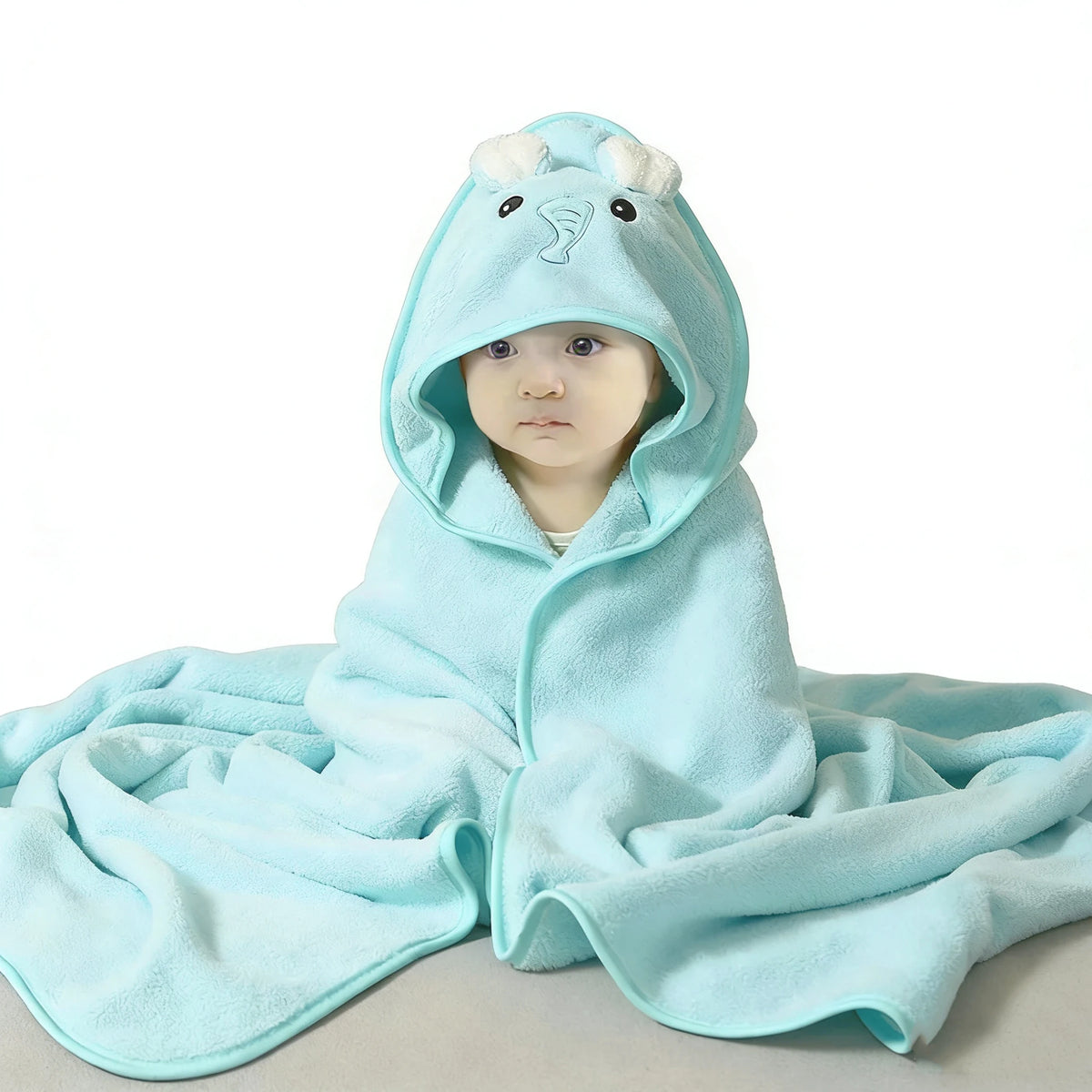 Cape de bain à capuche bébé