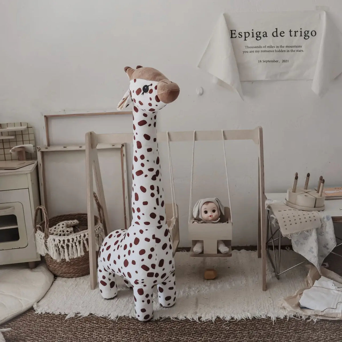 Grande peluche girafe