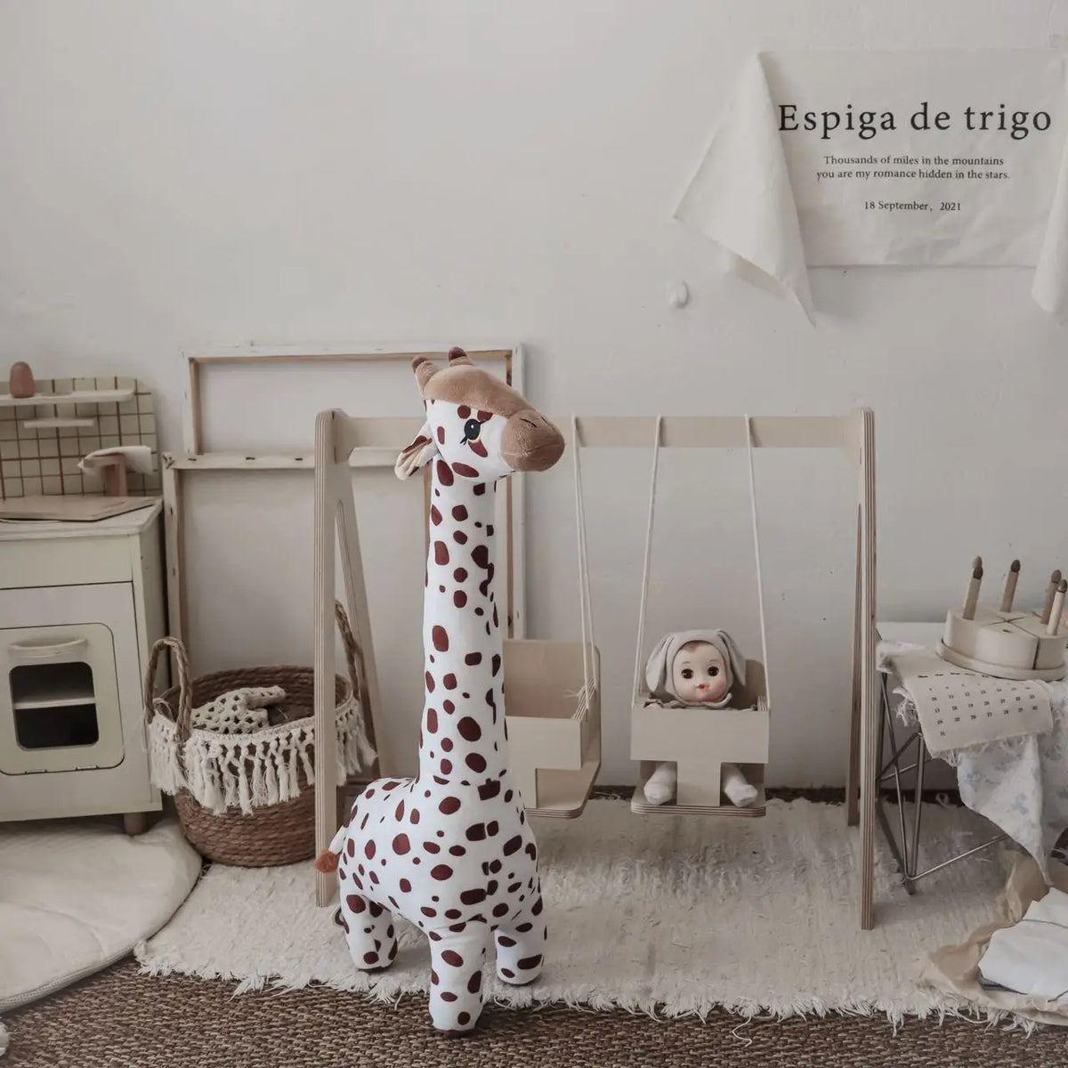 Grande peluche girafe