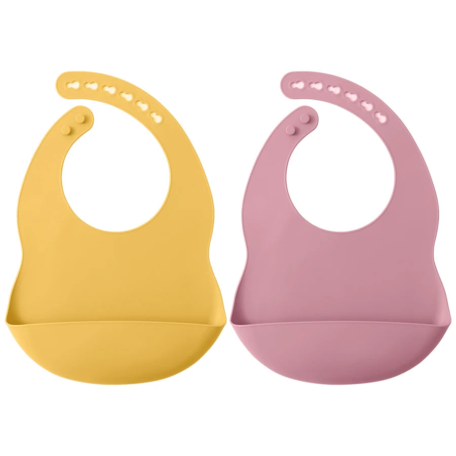Bavoir bébé en silicone avec récupérateur
