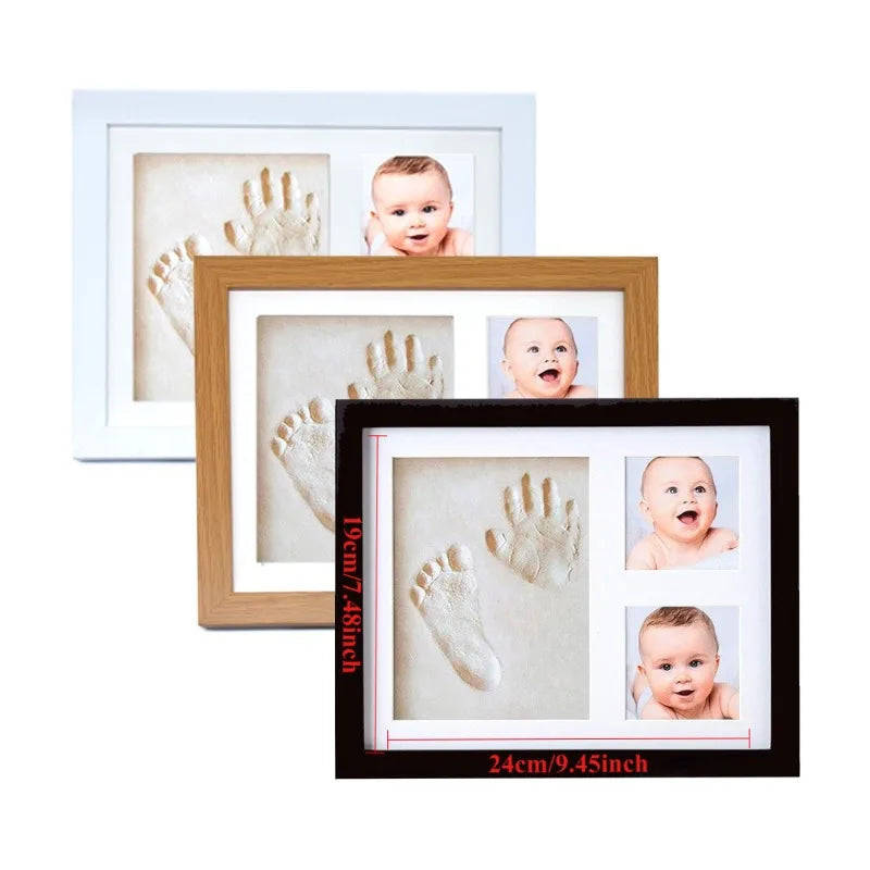 Cadre Souvenir Naissance – Empreintes de Pieds & Photos de Bébé
