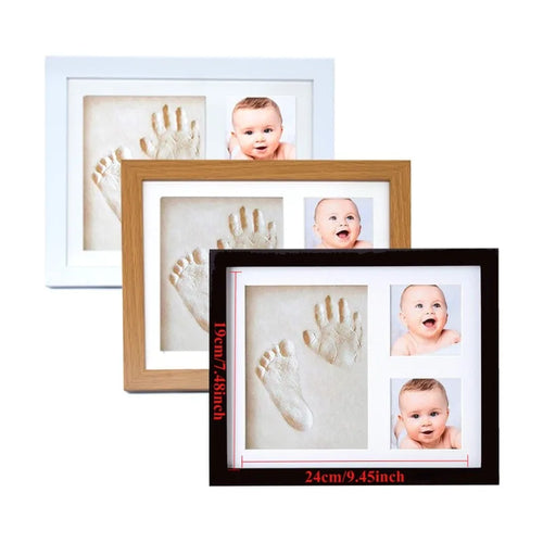 Cadre Souvenir Naissance – Empreintes de Pieds & Photos de Bébé