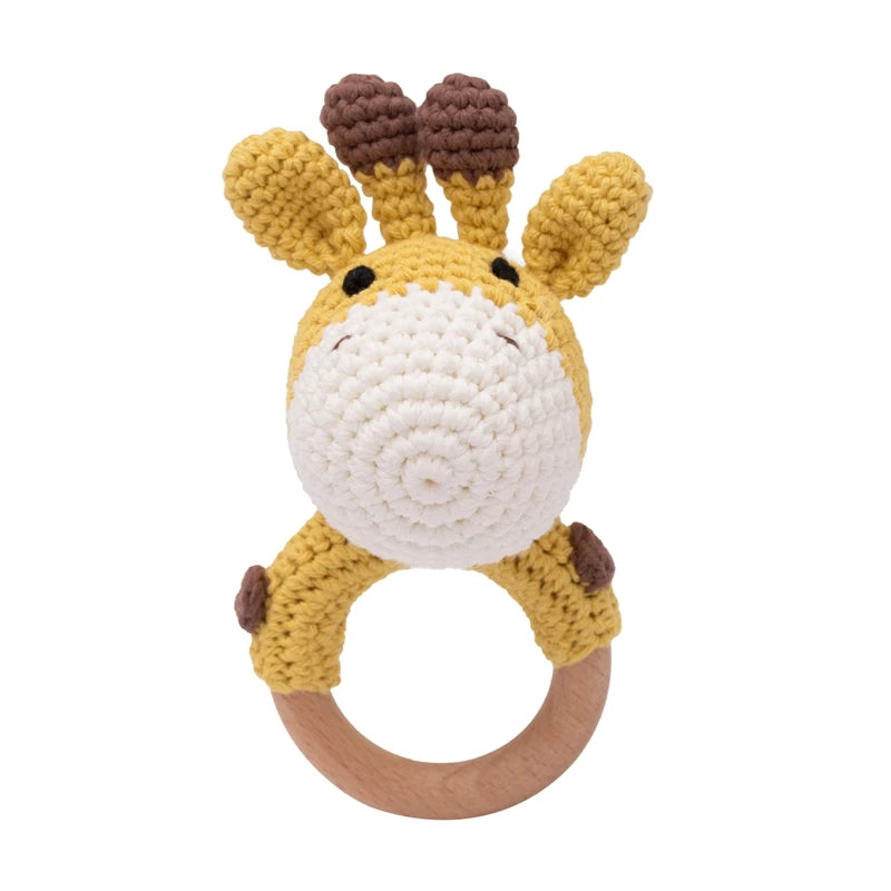 Hochet Bébé en Bois & Crochet