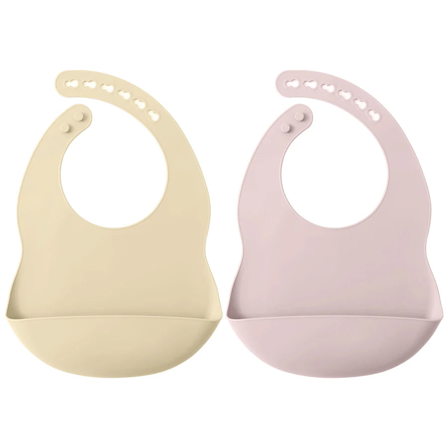 Bavoir bébé en silicone avec récupérateur