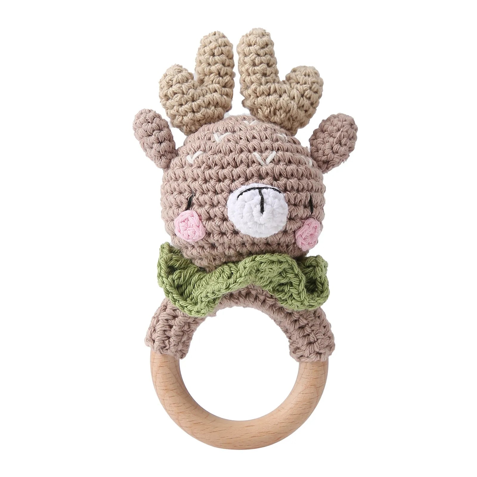 Hochet Bébé en Bois & Crochet