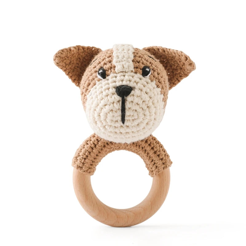 Hochet Bébé en Bois & Crochet