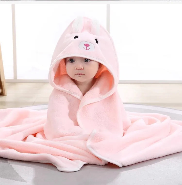 Cape de bain à capuche bébé
